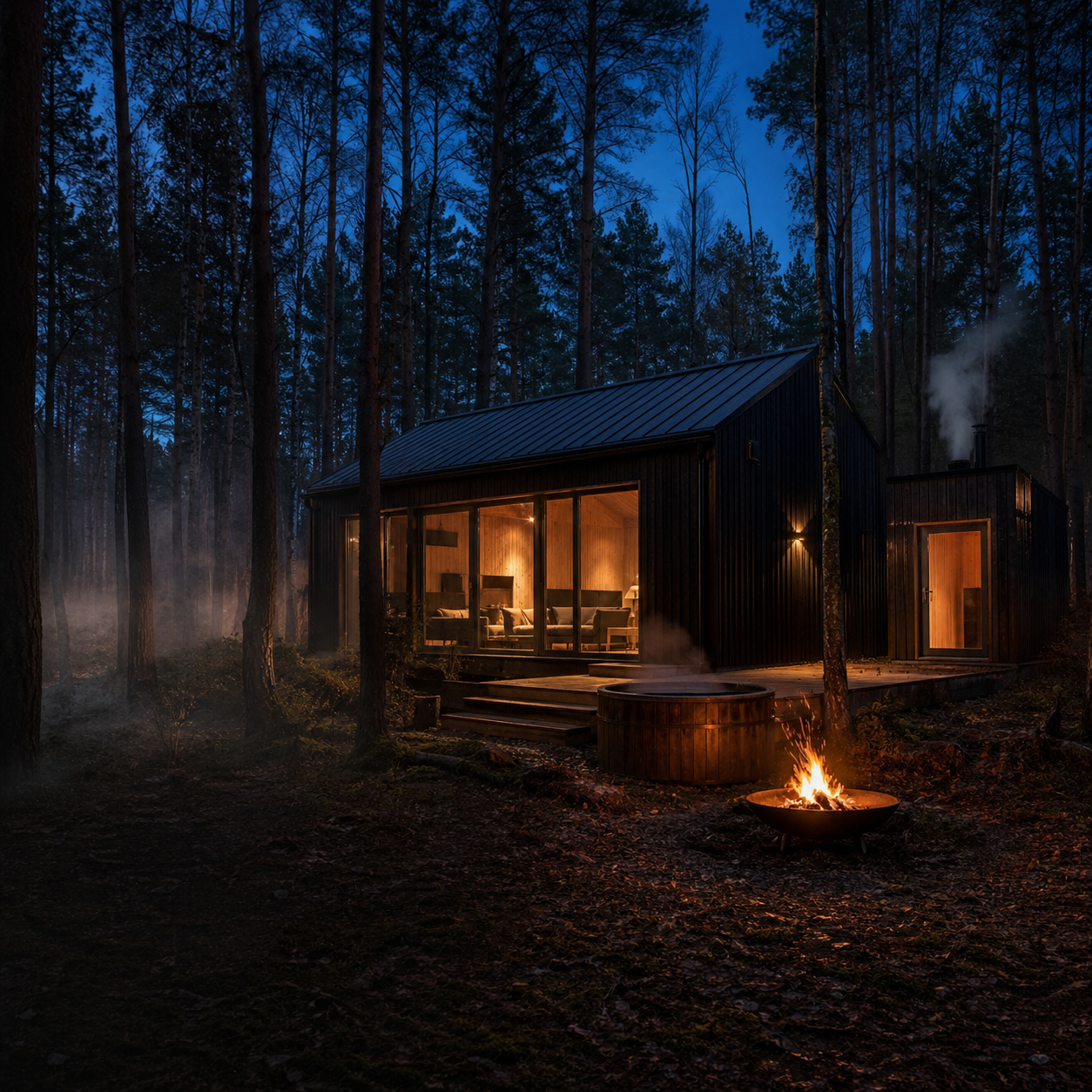 Arvo Forest - prywatny leśny retreat z sauną i balią